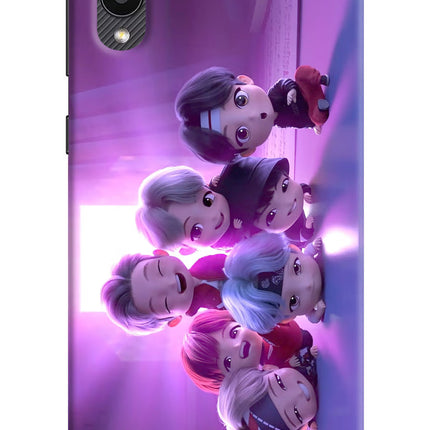 BTS Chibi Samsung M02 Hard Case Back Cover by Casekaro