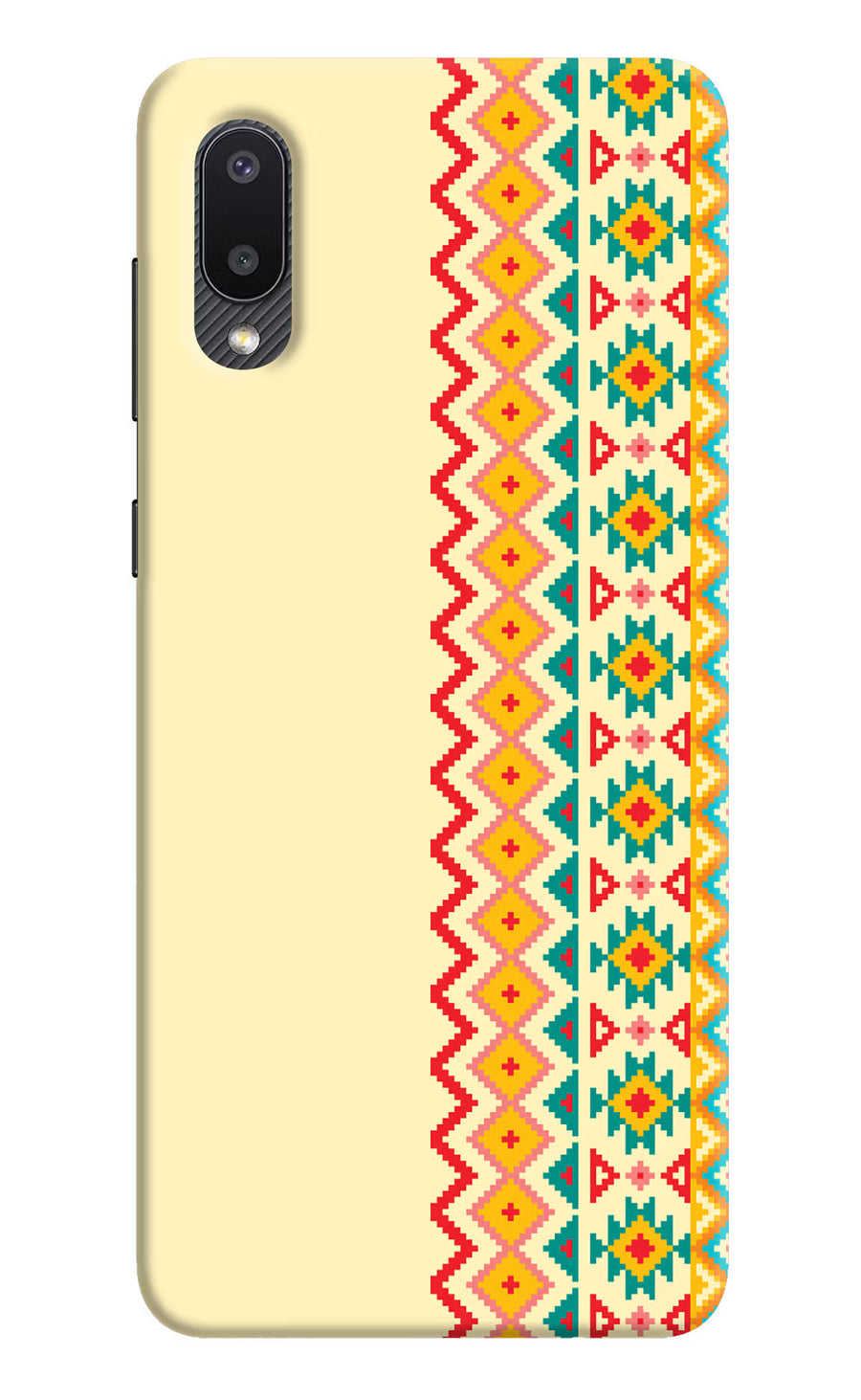 Ethnic Seamless Samsung M02 Back Cover, Hard case