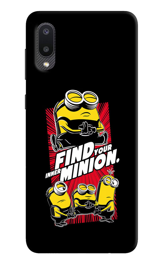 Find your inner Minion Samsung M02 Hard Case Back Cover by Casekaro
