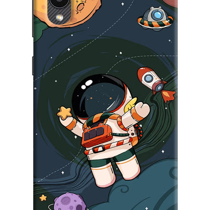 Cartoon Astronaut Samsung M02 Hard Case Back Cover by Casekaro