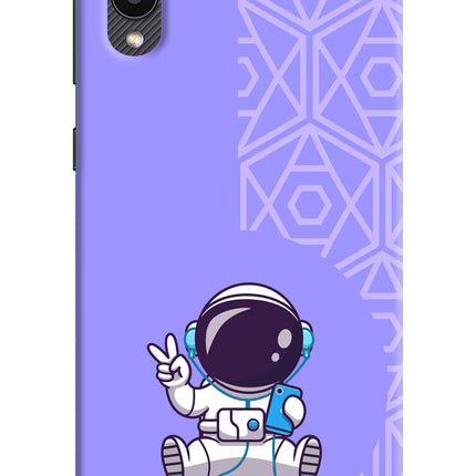 Cute Astronaut Chilling Samsung M02 Hard Case Back Cover by Casekaro