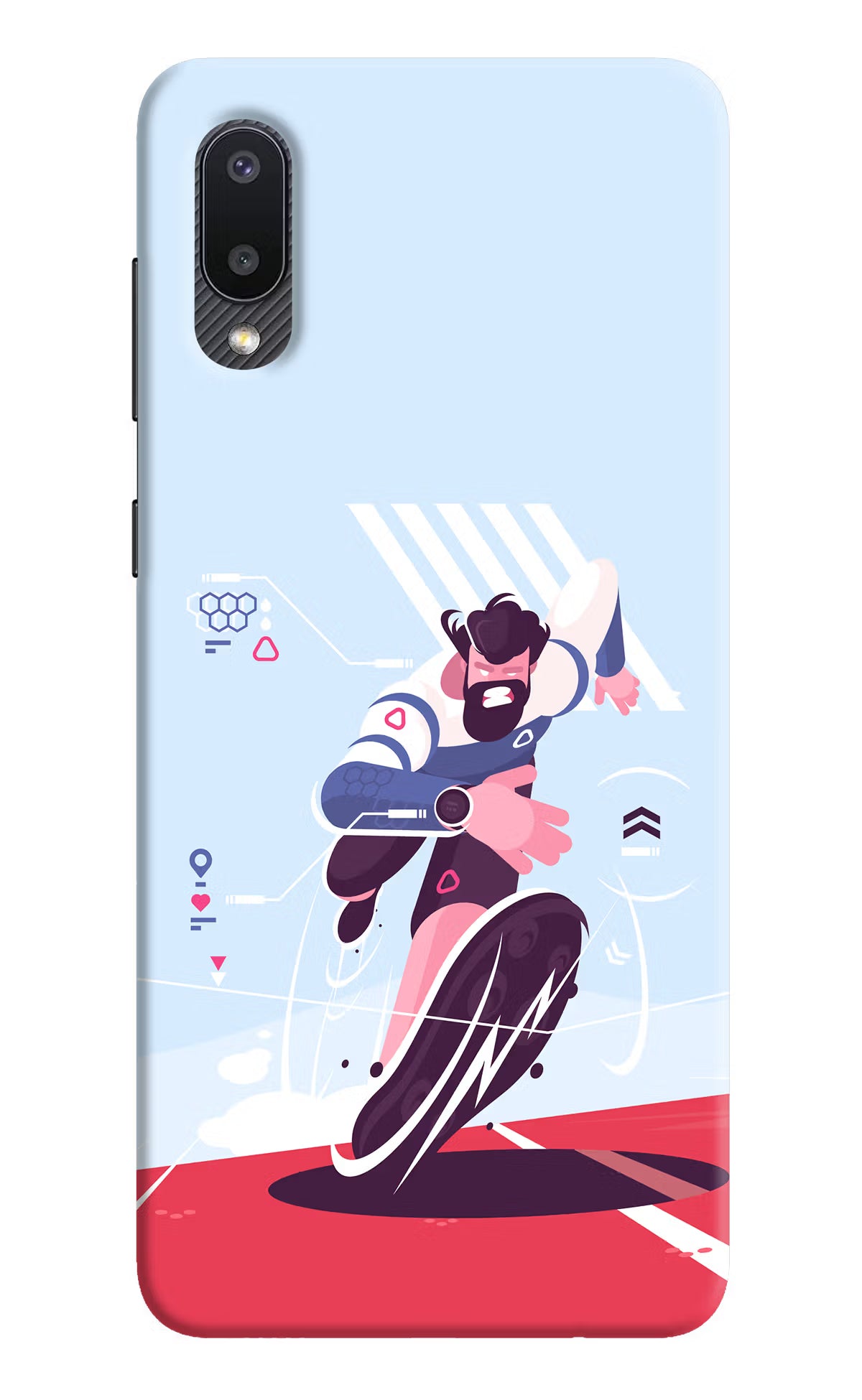 Run Pro Samsung M02 Hard Case Back Cover by Casekaro