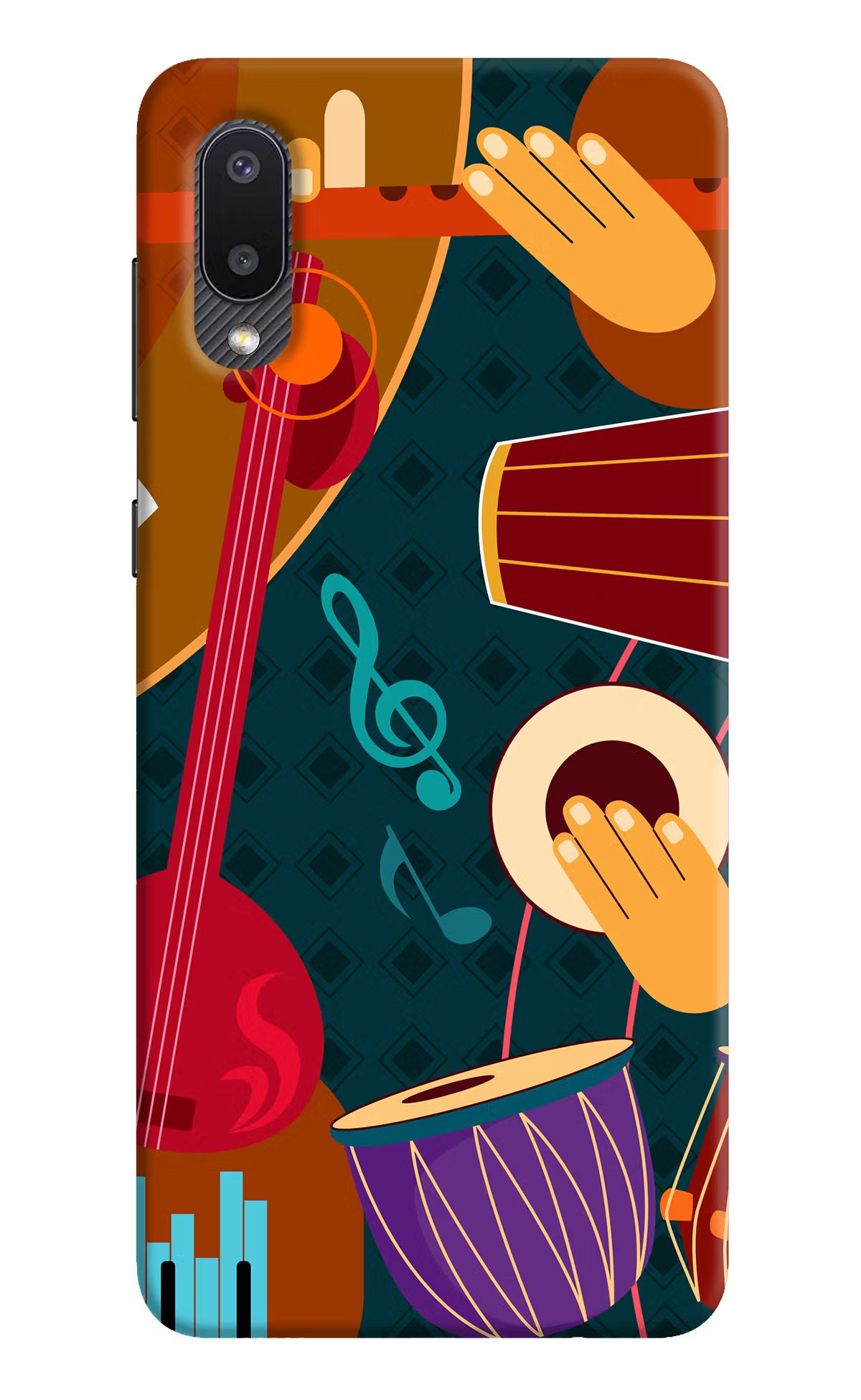 Music Instrument Samsung M02 Hard Case Back Cover by Casekaro