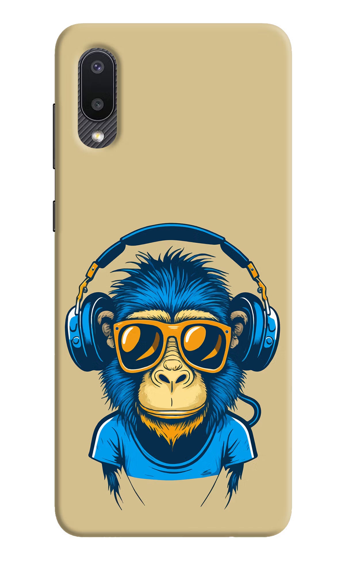 Monkey Headphone Samsung M02 Hard Case Back Cover by Casekaro