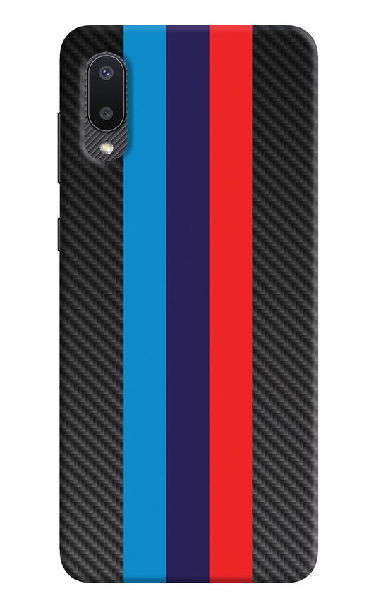 BMW Stripes Pattern Samsung M02 Hard Case Back Cover by Casekaro