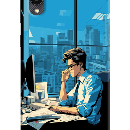 Focused Hustler (AI Generated) Samsung M02 Hard Case Back Cover by Casekaro