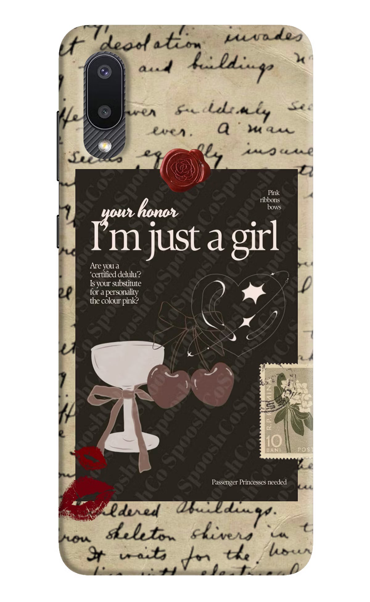 I am just a girl Samsung M02 Hard Case Back Cover by Casekaro