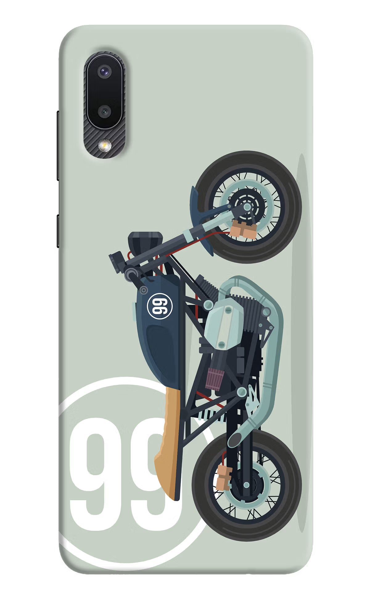 Classic Cafe Racer 99 Samsung M02 Hard Case Back Cover by Casekaro