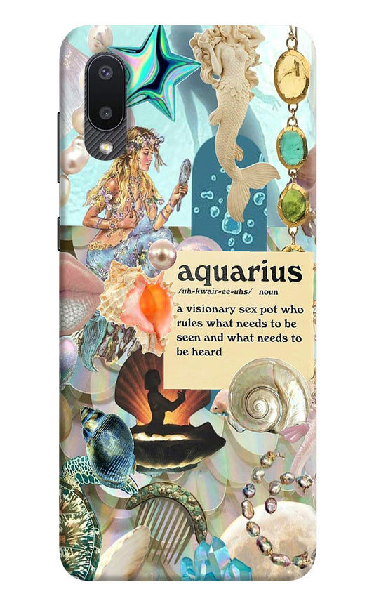Aquarius Zodiac Samsung M02 Hard Case Back Cover by Casekaro
