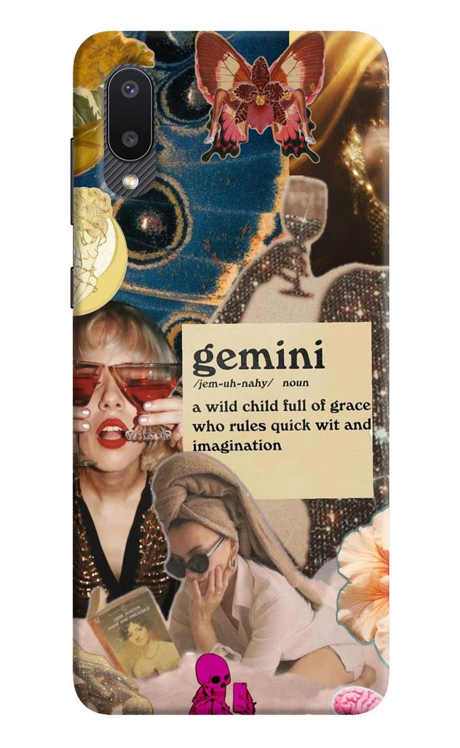 Gemini Zodiac Samsung M02 Hard Case Back Cover by Casekaro