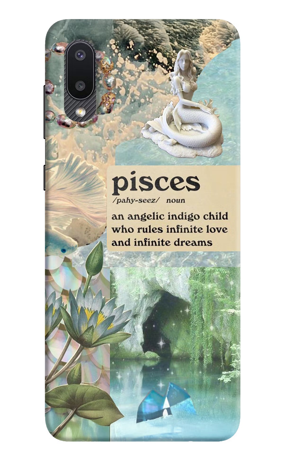 Pisces Zodiac Samsung M02 Hard Case Back Cover by Casekaro