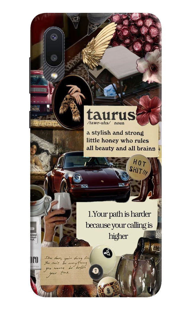 Taurus Zodiac Samsung M02 Hard Case Back Cover by Casekaro