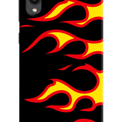 Side Sweep Flames Samsung M02 Hard Case Back Cover by Casekaro