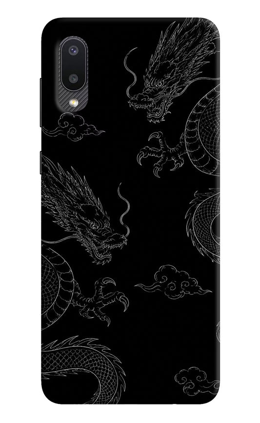 Twin Dragons Samsung M02 Hard Case Back Cover by Casekaro