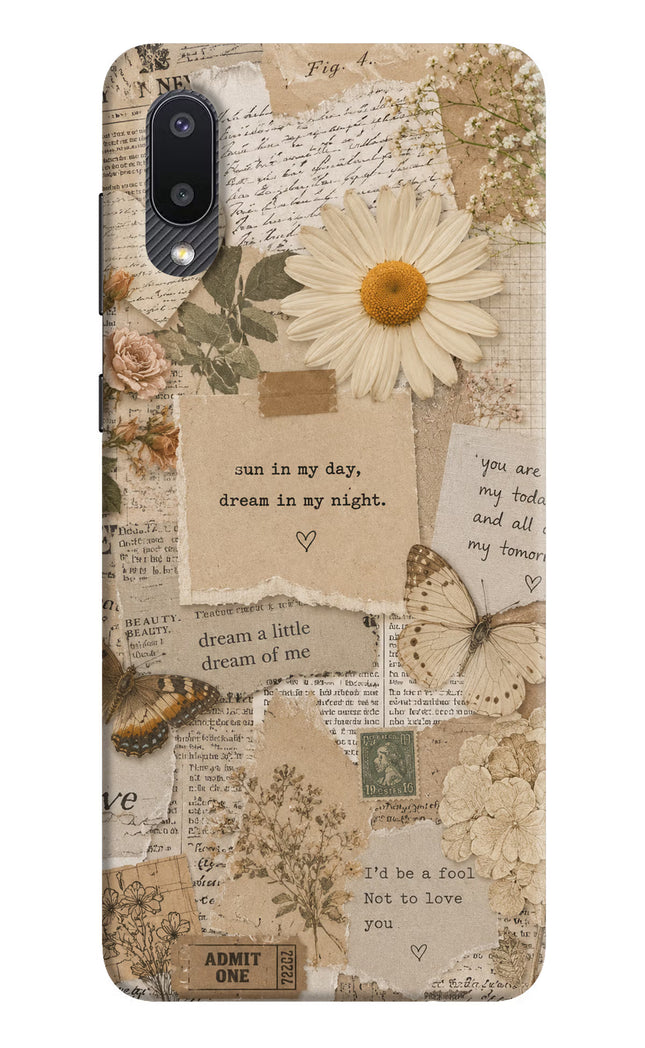 Vintage case Samsung M02 Hard Case Back Cover by Casekaro