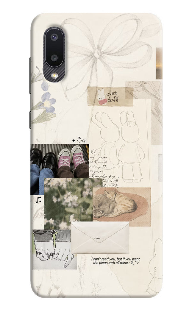 Soft Aesthetic Samsung M02 Hard Case Back Cover by Casekaro