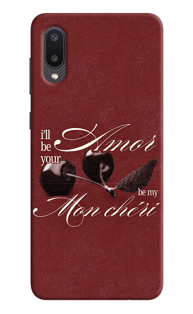 Velvet Cherry Samsung M02 Hard Case Back Cover by Casekaro