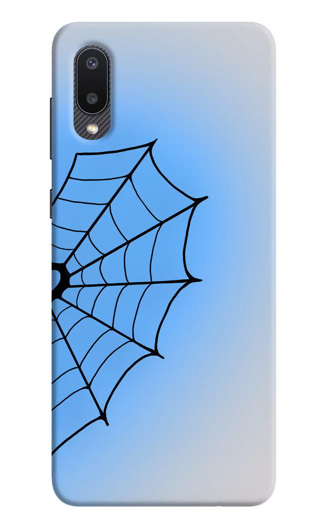 Blue Web Samsung M02 Hard Case Back Cover by Casekaro