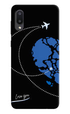 Love Orbit Samsung M02 Hard Case Back Cover by Casekaro