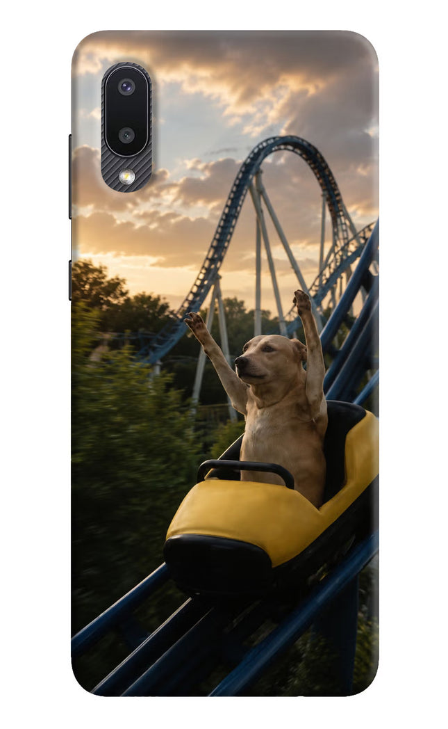 Rollercoaster Dog Samsung M02 Hard Case Back Cover by Casekaro