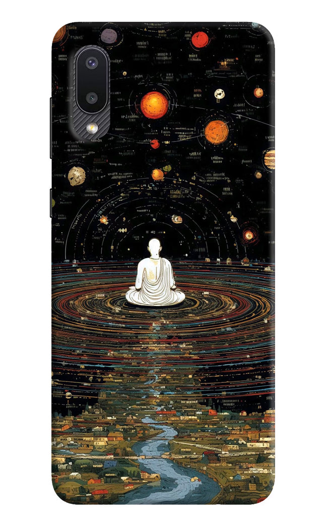Space Monk Samsung M02 Hard Case Back Cover by Casekaro