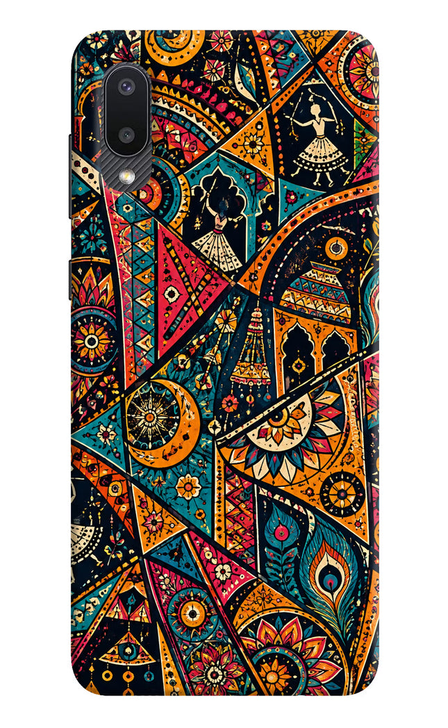 Folk Print Samsung M02 Hard Case Back Cover by Casekaro