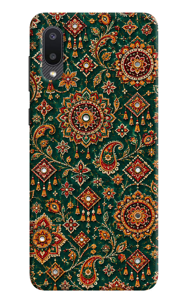 Green Pataka Samsung M02 Hard Case Back Cover by Casekaro