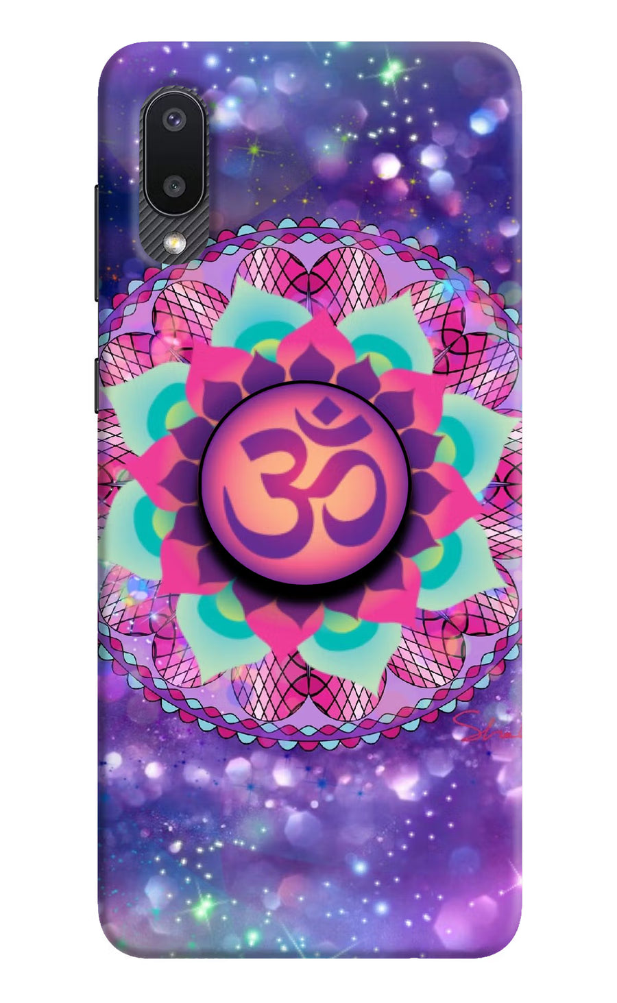 Om Purple Samsung M02 Pop Case, Hard case