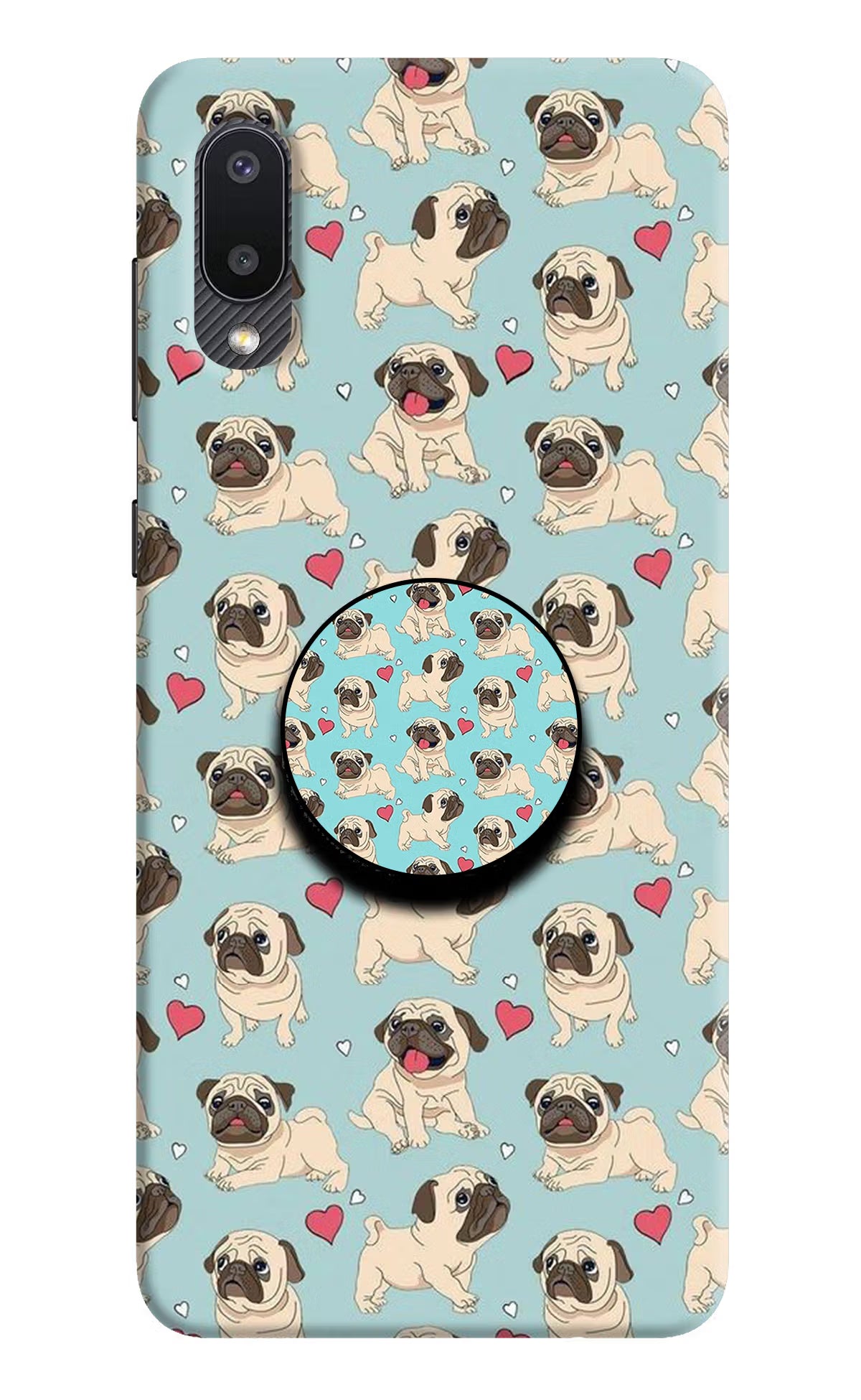 Pug Dog Samsung M02 Pop Case by Casekaro