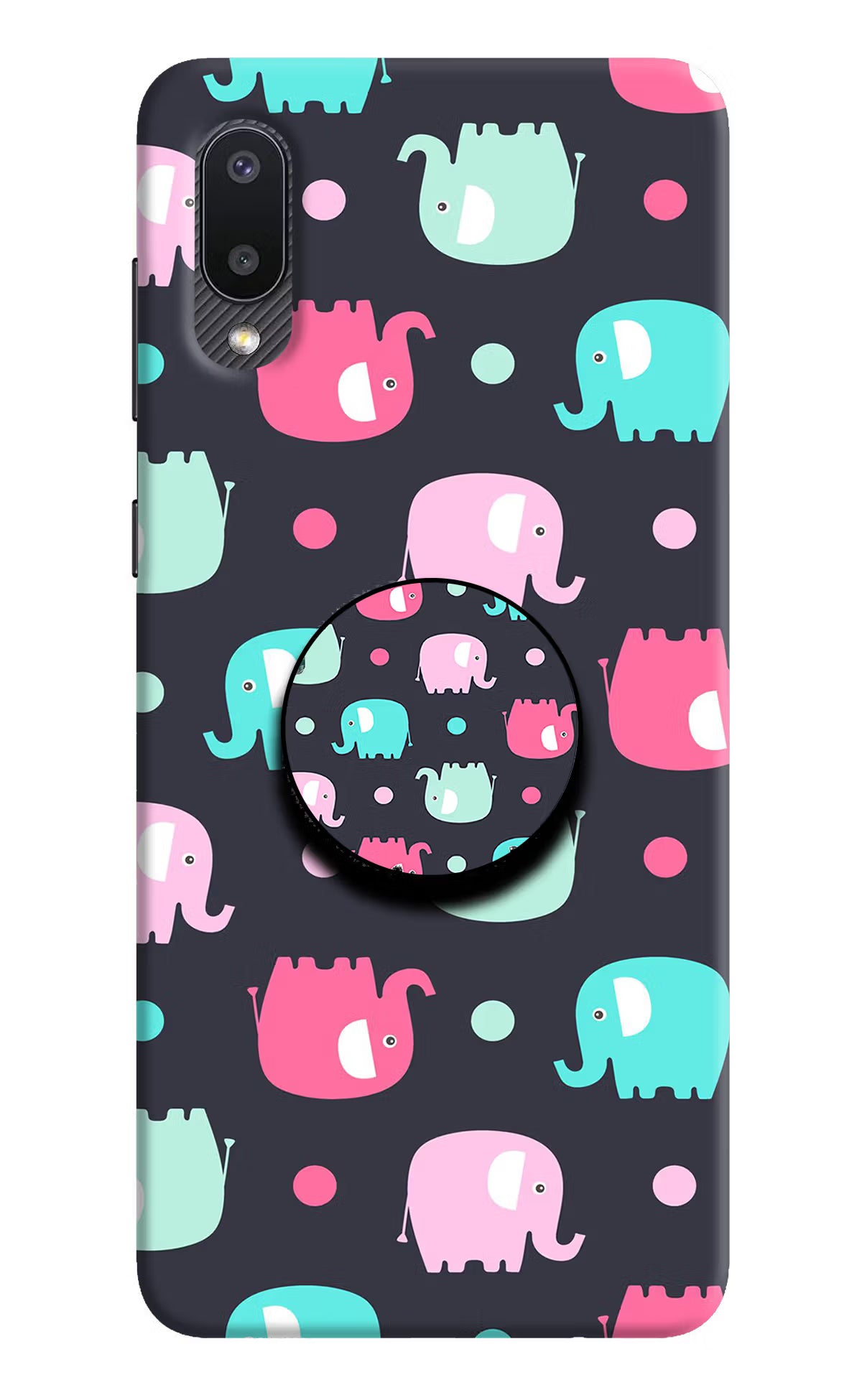Baby Elephants Samsung M02 Pop Case by Casekaro