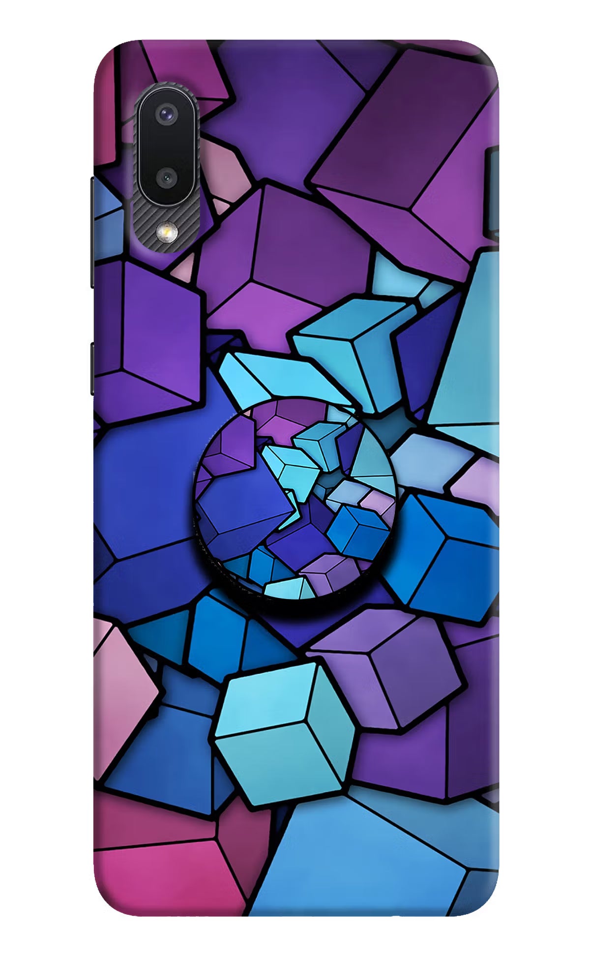 Cubic Abstract Samsung M02 Pop Case by Casekaro