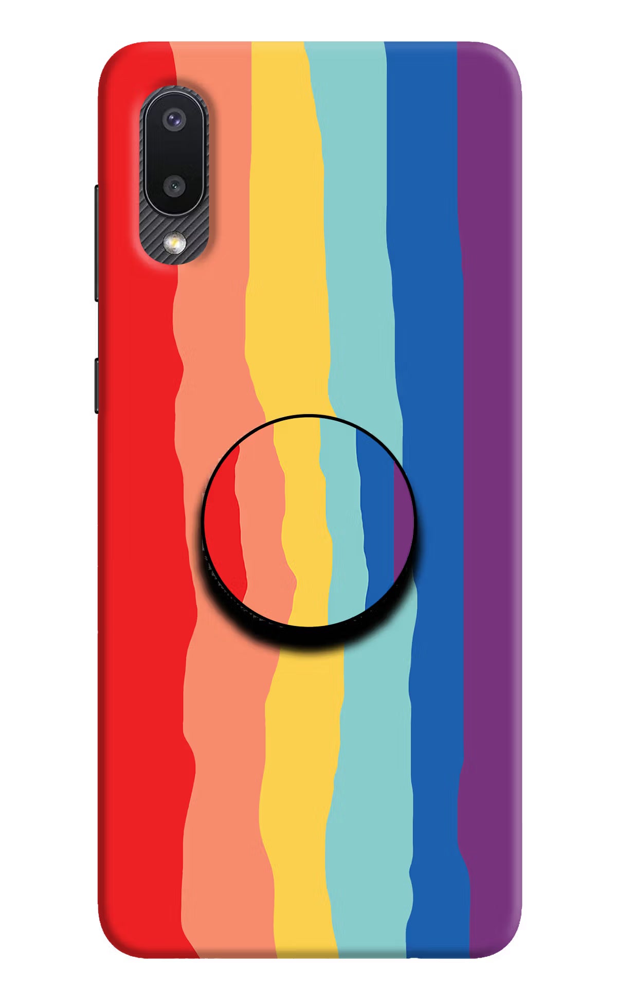 Rainbow Samsung M02 Pop Case by Casekaro