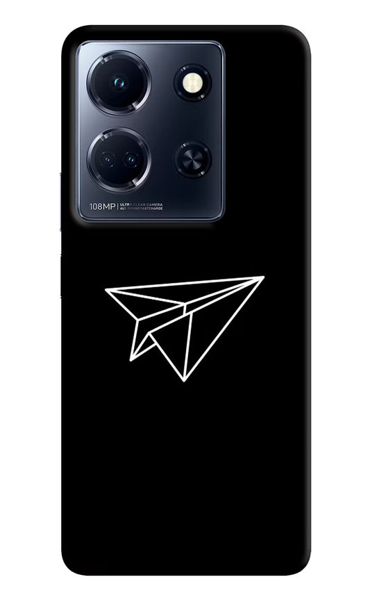 Paper Plane White Infinix Note 30 5g Hard Case Back Cover by Casekaro