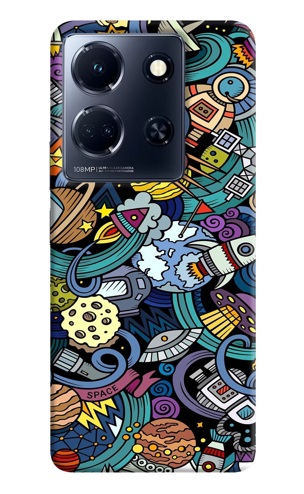Space Abstract Infinix Note 30 5g Hard Case Back Cover by Casekaro