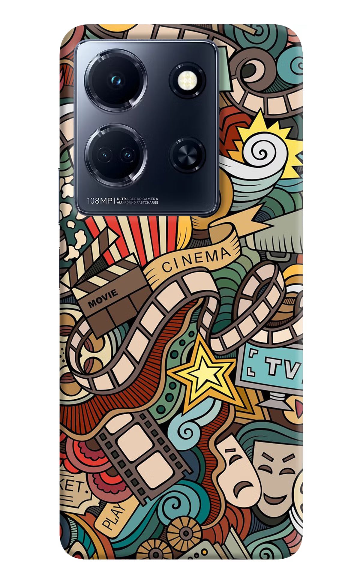 Cinema Abstract Infinix Note 30 5g Hard Case Back Cover by Casekaro