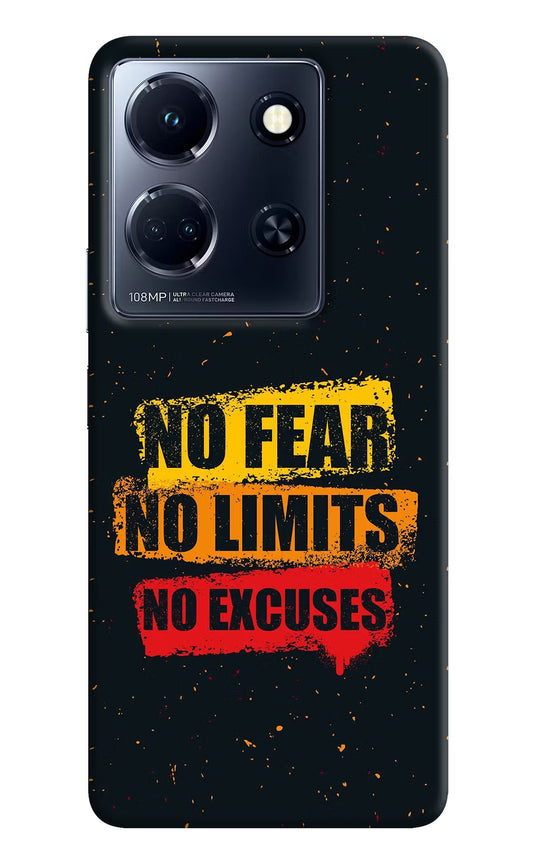 No Fear No Limits No Excuse Infinix Note 30 5g Hard Case Back Cover by Casekaro