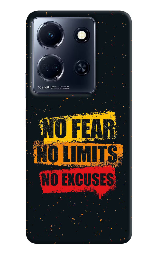 No Fear No Limits No Excuse Infinix Note 30 5g Hard Case Back Cover by Casekaro