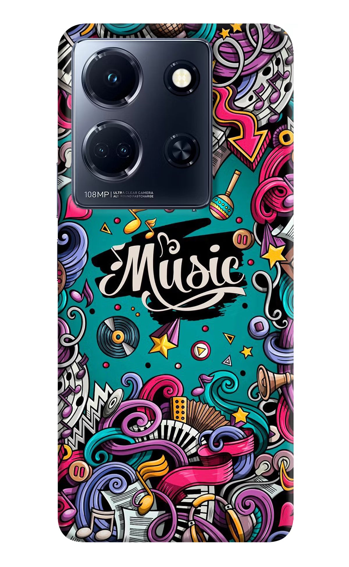 Music Graffiti Infinix Note 30 5g Hard Case Back Cover by Casekaro