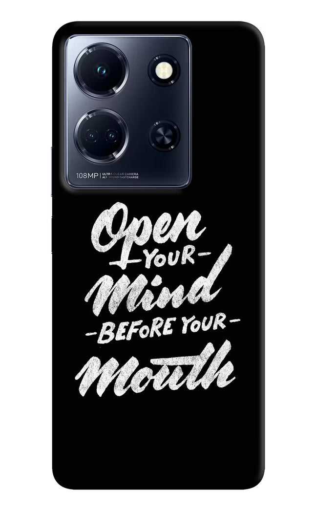 Open Your Mind Before Your Mouth Infinix Note 30 5g Hard Case Back Cover by Casekaro
