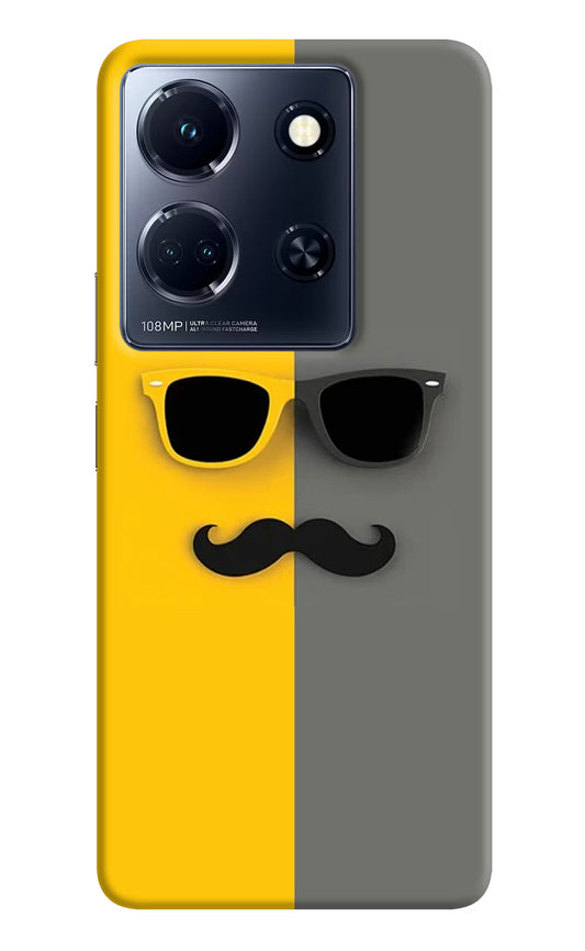 Sunglasses with Mustache Infinix Note 30 5g Hard Case Back Cover by Casekaro
