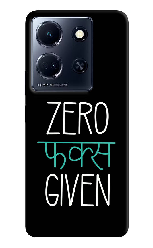 Zero Fucks Given Infinix Note 30 5g Hard Case Back Cover by Casekaro
