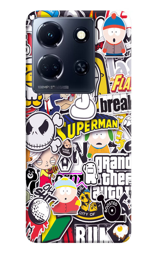 Sticker Bomb Infinix Note 30 5g Hard Case Back Cover by Casekaro
