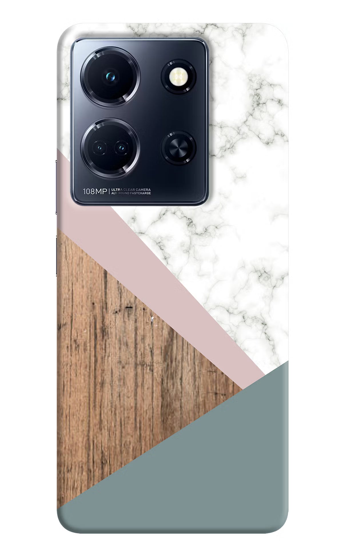 Marble wood Abstract Infinix Note 30 5g Hard Case Back Cover by Casekaro