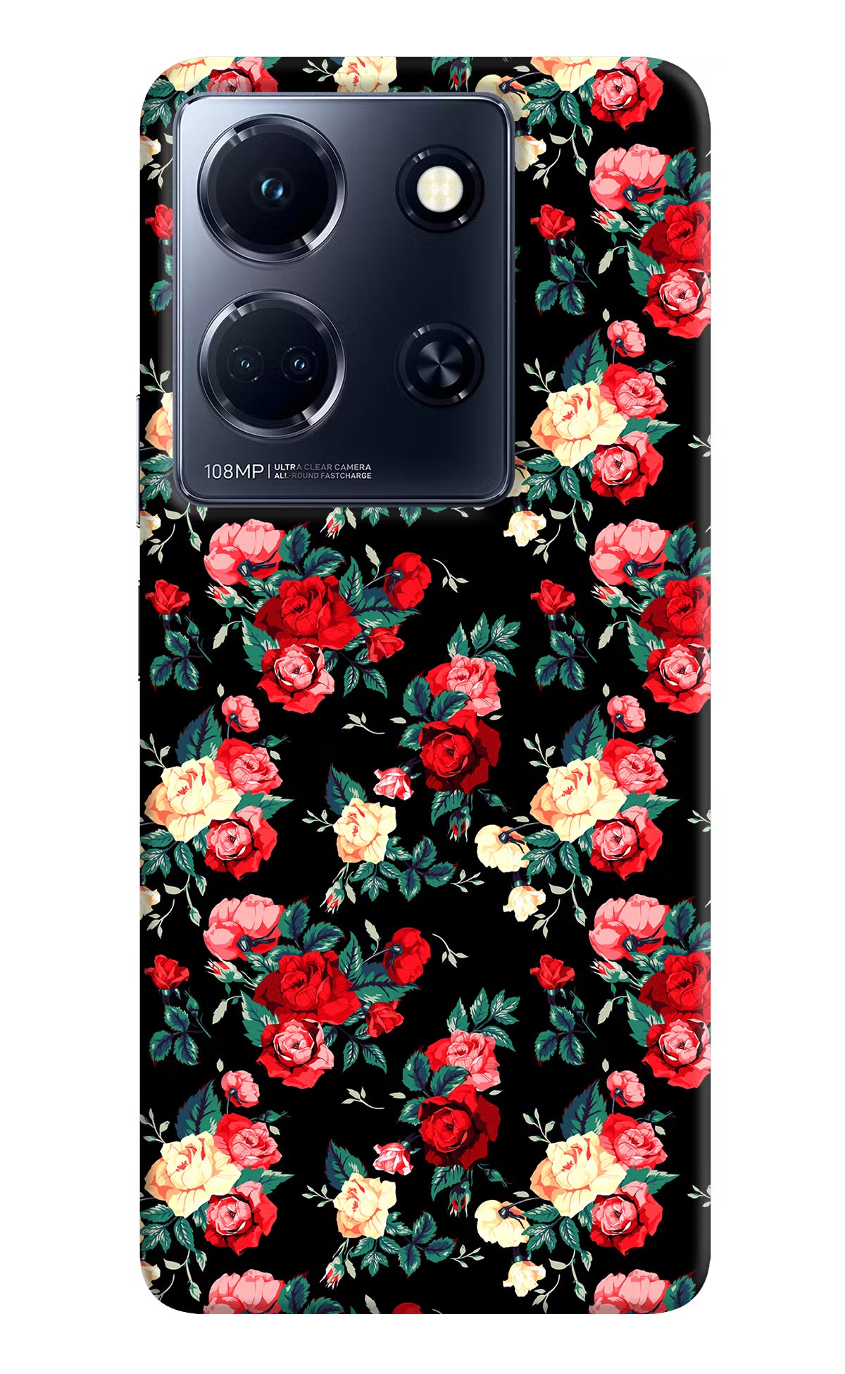 Rose Pattern Infinix Note 30 5g Hard Case Back Cover by Casekaro