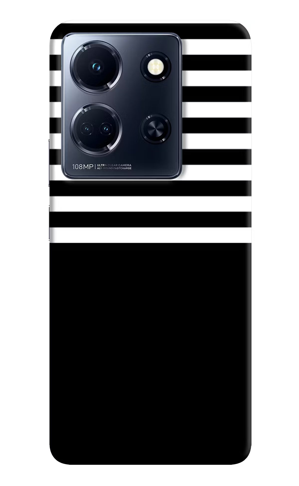 Black and White Print Infinix Note 30 5g Hard Case Back Cover by Casekaro