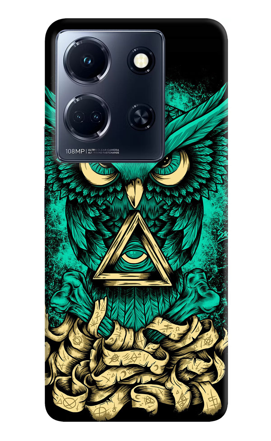 Green Owl Infinix Note 30 5g Back Cover, Hard case