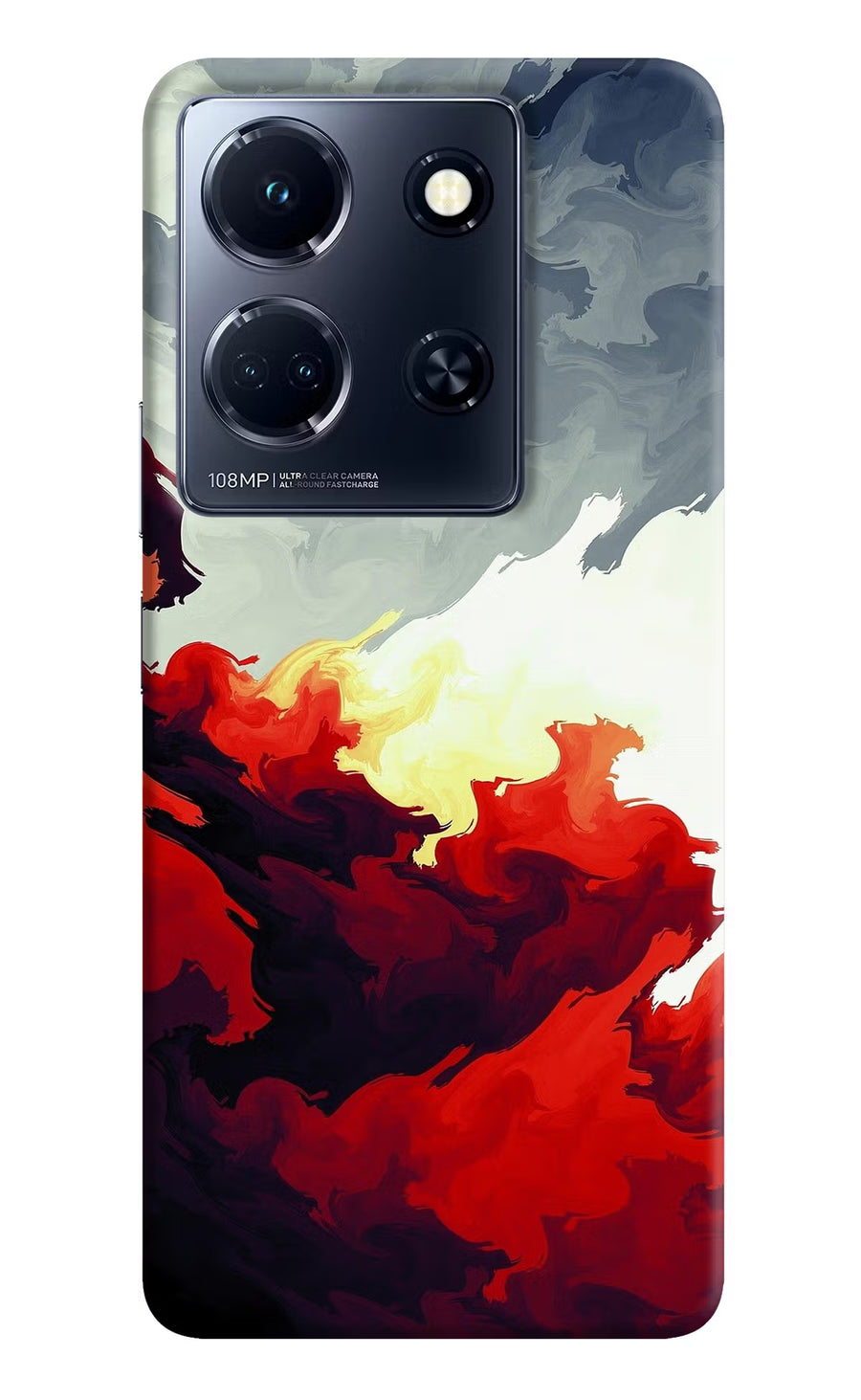 Fire Cloud Infinix Note 30 5g Back Cover, Hard case