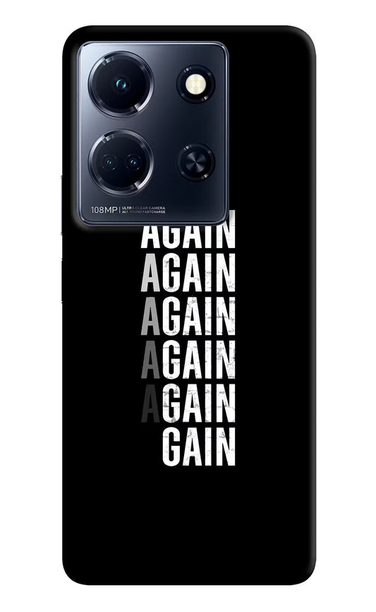 Again Again Gain Infinix Note 30 5g Hard Case Back Cover by Casekaro