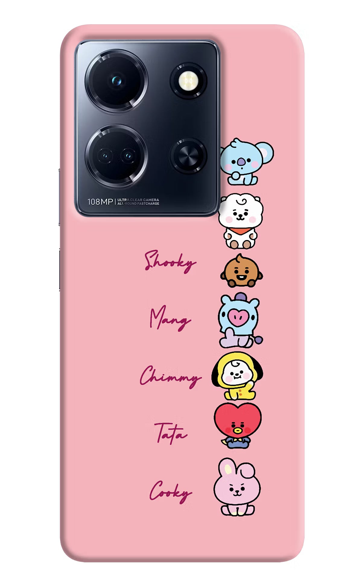 BTS names Infinix Note 30 5g Hard Case Back Cover by Casekaro