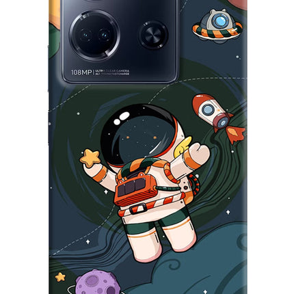 Cartoon Astronaut Infinix Note 30 5g Hard Case Back Cover by Casekaro
